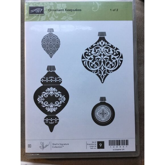 Stampin Up! Ornament Keepsakes Cling Stamps & Holiday Ornaments Framelits - Picture 5 of 9